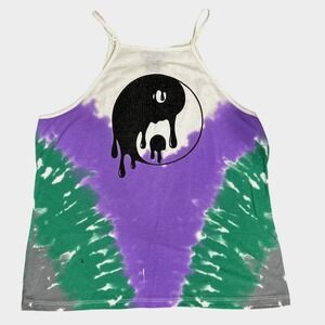 Hot Topic SMALL Tie Dye Yin Yang Drip Tank Top Women
